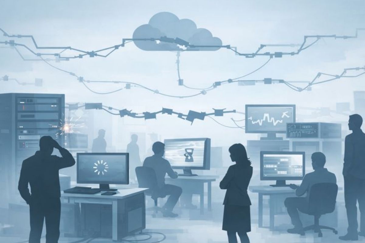 Disorganized business systems with unstable networks and workflow delays before IT services.